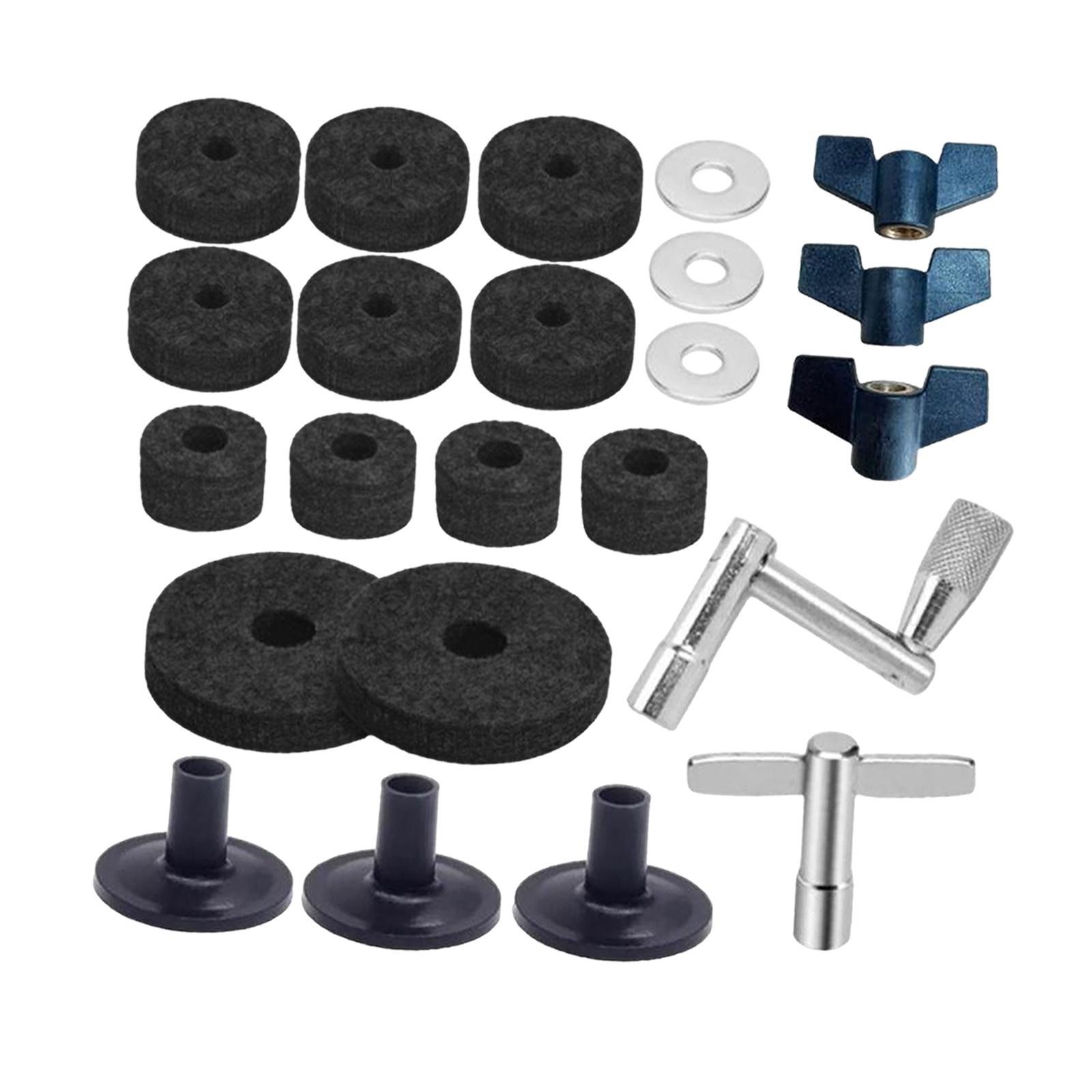 

23x Cymbal Replacement Accessories Sturdy Easy to Install Drum Parts Cymbal чорний