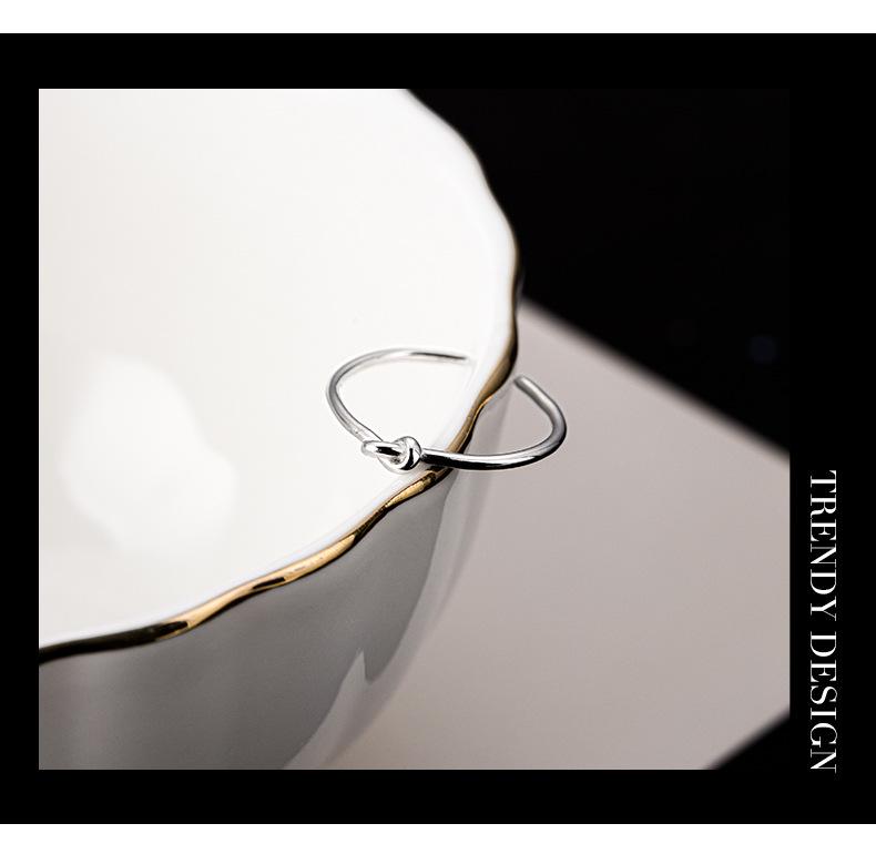 Inel Nod Argint S925 Banyan Tree - Design Nișă pentru Femei, Lux Deschis la Modă.