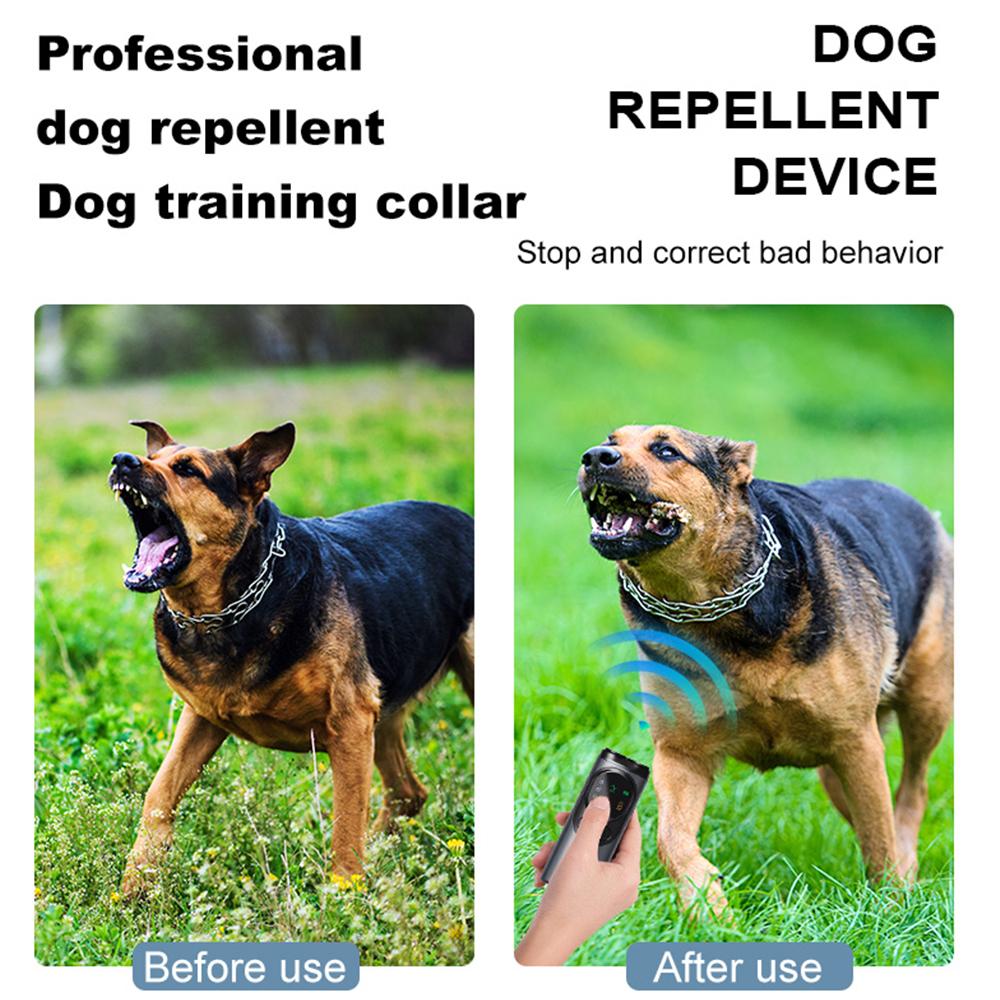 High Power Ultrasonic Dog Repeller Anti Barking Device Dogs Deterrent Bark Repeller LCD Digital Display with LED Flashlight