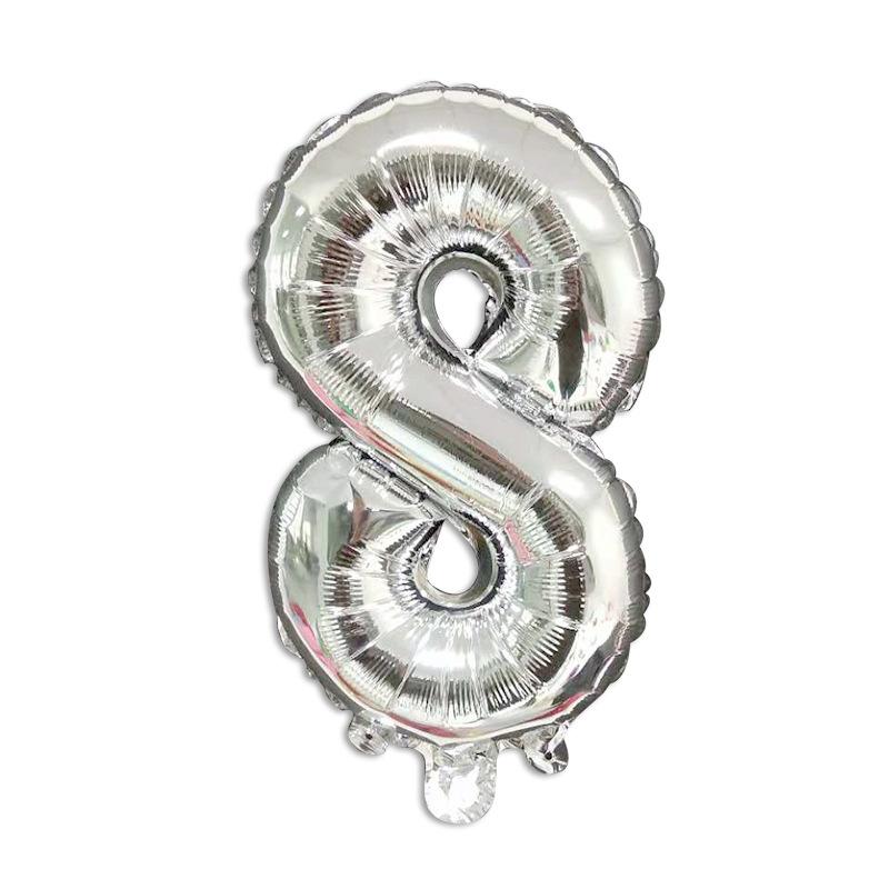 Thin Body 40-Inch Large Digital Aluminum Film Balloon 42-Inch Digital Balloon Birthday Party Decoration Helium Balloon Floating In The Air