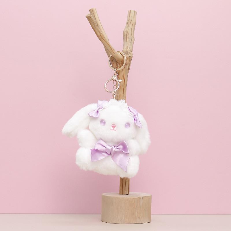 Rabbit Plush Lolita Keychain Bag Decoration Animal Pendant Gift Cartoon Doll