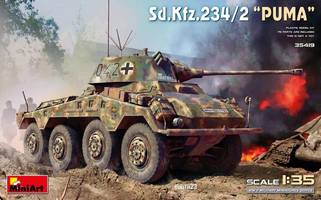 MiniArt 1/35 German Sd.Kfz.234/2 Plastic Model Kit MA35419