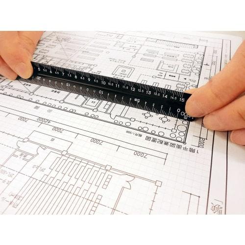 Niigata Seiki SK Made In Japan Aluminum Triangular Scale, Kaidan Measuring Scale, General Use, 15cm, Bronze, TSGA-15KD