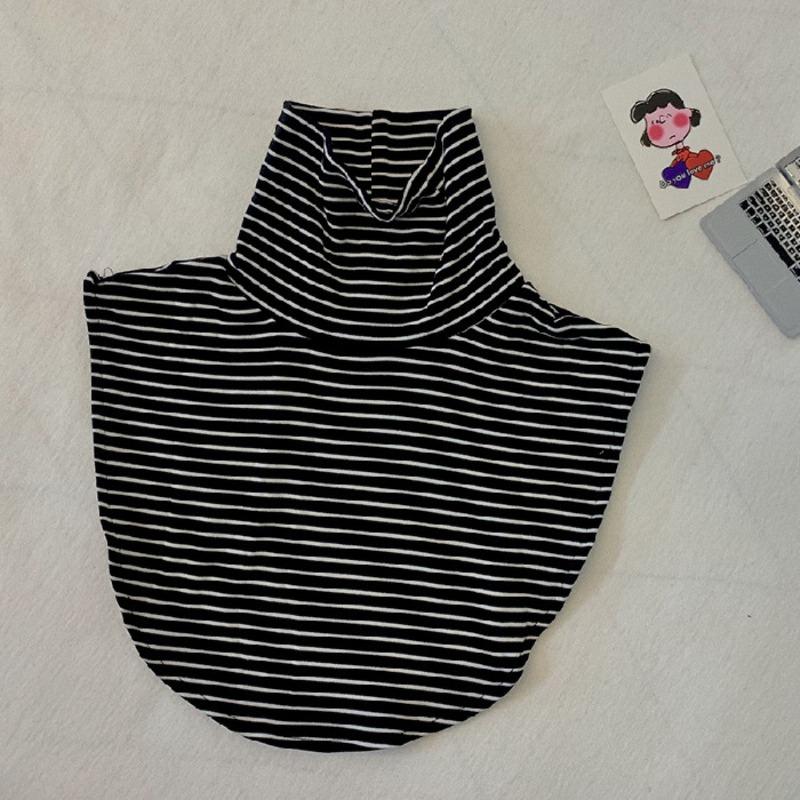 women's Warm Velvet Turtleneck Fake Collar Korean Style Knitted Neck Warmer Winter Decorative False Collar