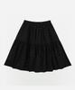 Eobdeulaepeuteu Dot Shirring Kangkang Midi Skirt [Black]