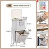 JEKO Elevated Kitchen Trash Can with Lid, Push-to-Open, Large Capacity, Double Layer for Dry/Wet Separation