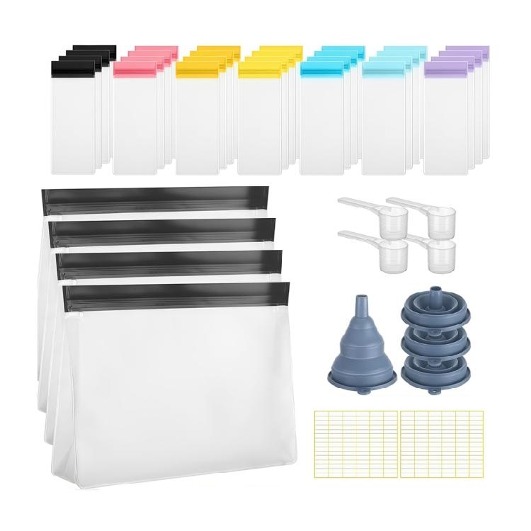 

42 Pieces Multipurpose Small Plastic Storage Pouches Ideal For Protein Powder Vitamins And Supplements 1