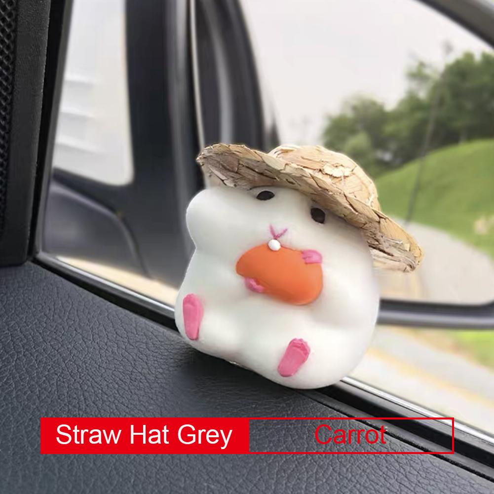 Hamster Ornaments Car Decoration Cute Animal Dashboard Window Center Console Doll Car Interior Pendant Dashboard Cool Decoration