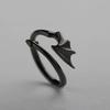 Vintage Evil Wings Punk Rings for Women Men Couple Wedding Ring Opening Angel Wing Version Rings Korean Jewelry