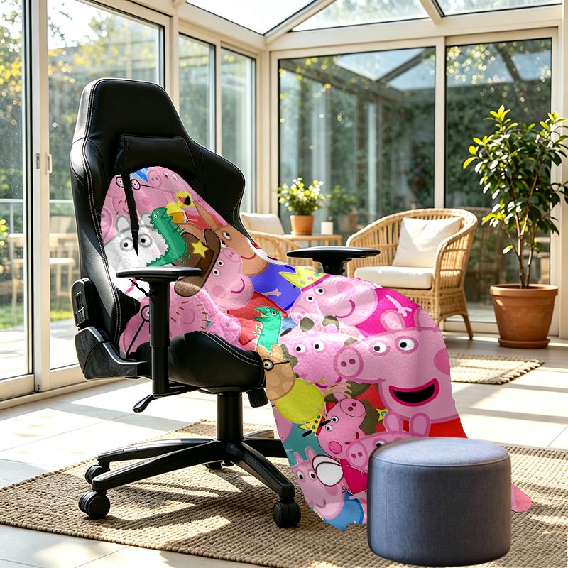 Peppa Pig Print Blanket - Soft & Comfortable, for Bedroom, Travel, Sofa, Home Decoration - Birthday Christmas Gift for Friend