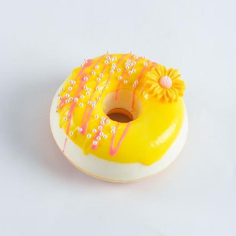 

PU Fake Cake Donut Bread Artificial Food Model Simulation Dessert Table Home Decor Decoration INS Photographic 7cm жовтий