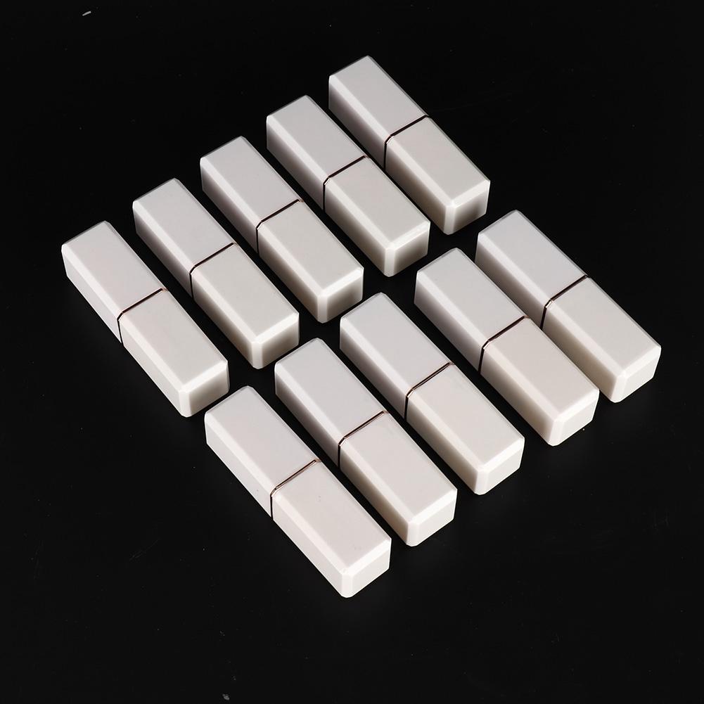 10pcs Square Shape White Four Leaf Clover DIY Empty Lipstick Tube Lipstick Making Tools