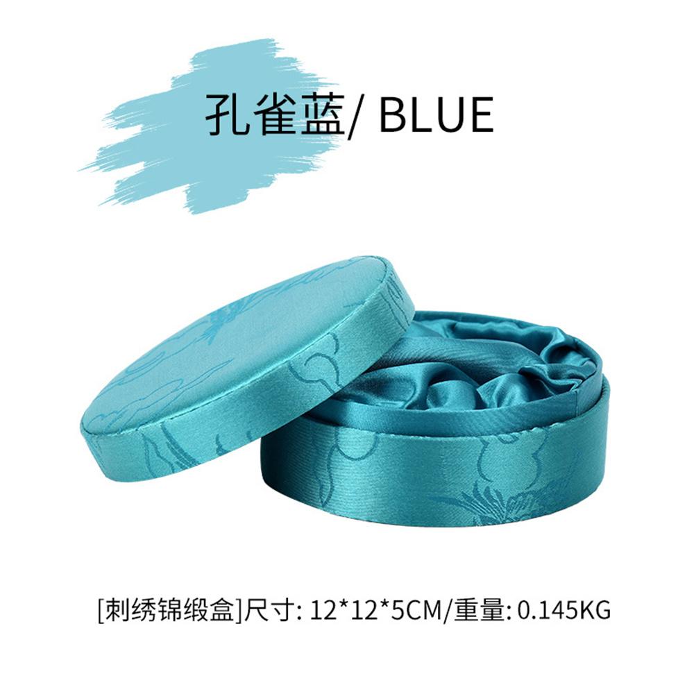 Premium Solid Color Embroidered Bangle Bracelet Box Traditional Luxury Good-looking Exquisite Chinese Round Packaging Exquisite