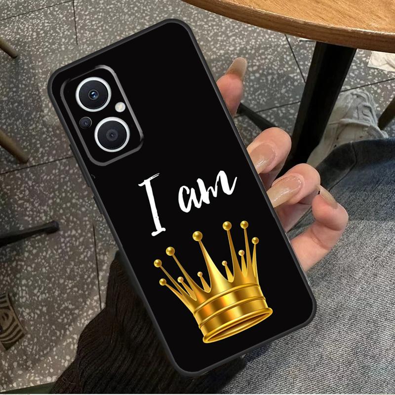King Queen Crown For OPPO Reno 14 13 12 11 10 Pro 8T 11F 12F 13F 14F 7 8 Lite OPPO Find X8 X6 X5 X9 Pro Case