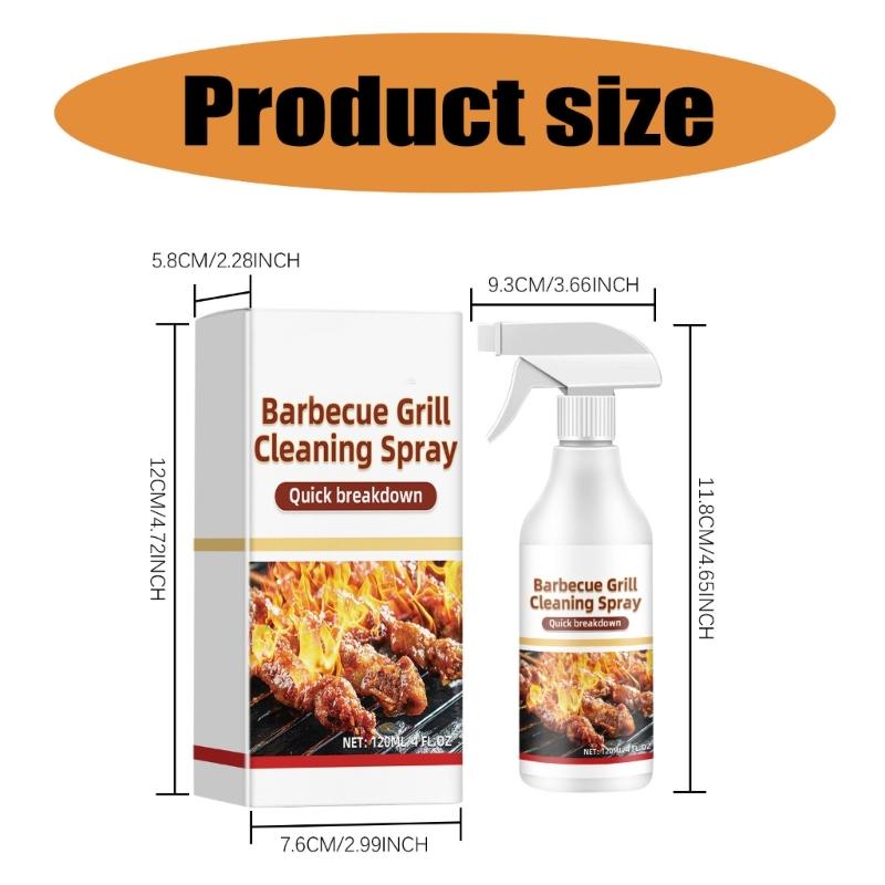 Powerful Grill & BBQ Cleaning Agent Use Friendly 120ml Capacity BBQ Grill Cleanser for Hygienic Cooking Front