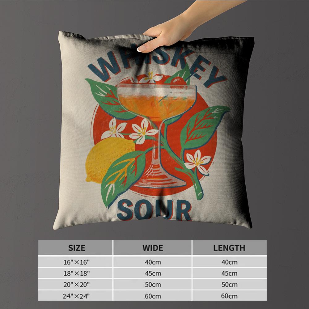 Pillow Case luxurious home office, sofa decorative Multi sized car seat cushions, pillowcases Whiskey Sour Cocktail