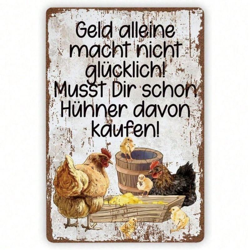 Metal Wall Art Retro Farmhouse Chicken Kitchen Decor Poster