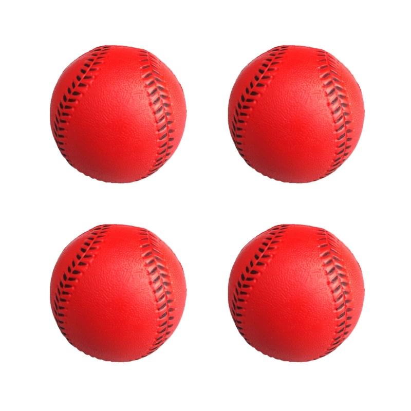 4Pcs Training Sport Batting Ball PU Soft Baseball Foam Softball Sports Fitness Equipment for Indoor Outdoor