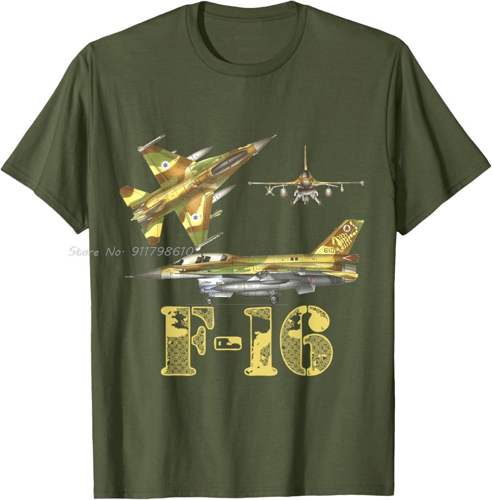 F16 Jet Aircraft Fighter Jet Blueprint Design Cotton Tshirt Casual Unisex Tops Tees Summer Men's Clothing Oversized T-shirt