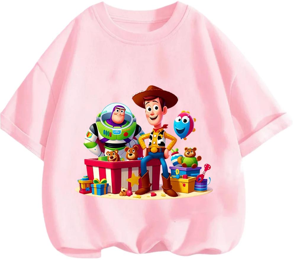 Summer Round Neck T Shirt Toy Story Classic Cartoon Print Casual Street Style Kids Boys Girls 3 14 Years