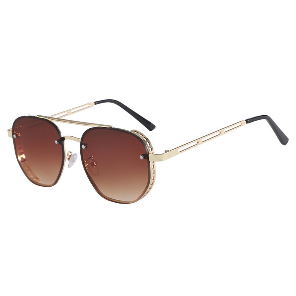 

Unisex Stylish Sunglasses Uv400 Shades Oval Face Slimming Sun glasses European-American Oval Metal Frame Eyeglasses Eyewear