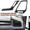 Real Carbon Fiber Interior Air Conditioner Trim For Honda Civic 10th 2016~2020*