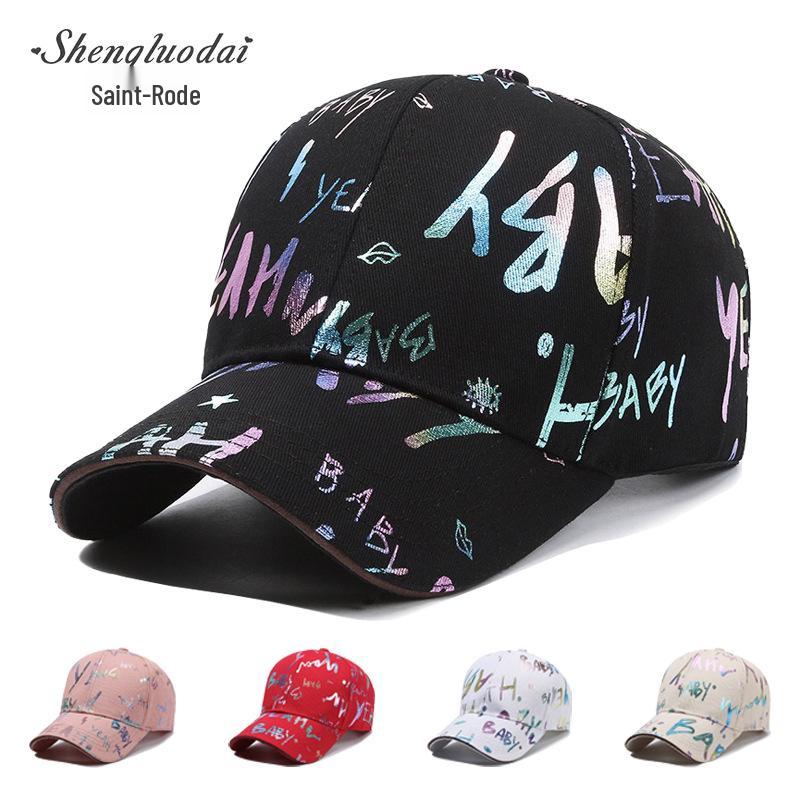 

Korean Cartoon Graffiti Duckbill Baseball Cap – Trendy Street-Style for Men & Women, Hip Hop European & American Fashion Adjustable розовый