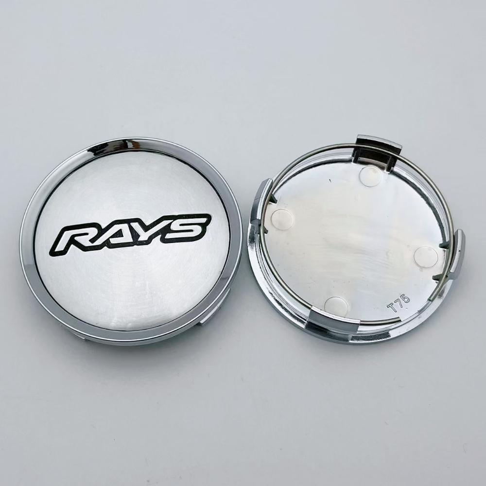 4pcs 74mm Car Wheel Center Caps With RAYS Logo Emblem Badge Wheel Rims Center Dust Cover Hub Hubcaps Replace Car Accessories