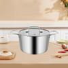Stainless Steel Soup Pot Riveted Handle Heavy Duty Stockpot for Seafood 20cm