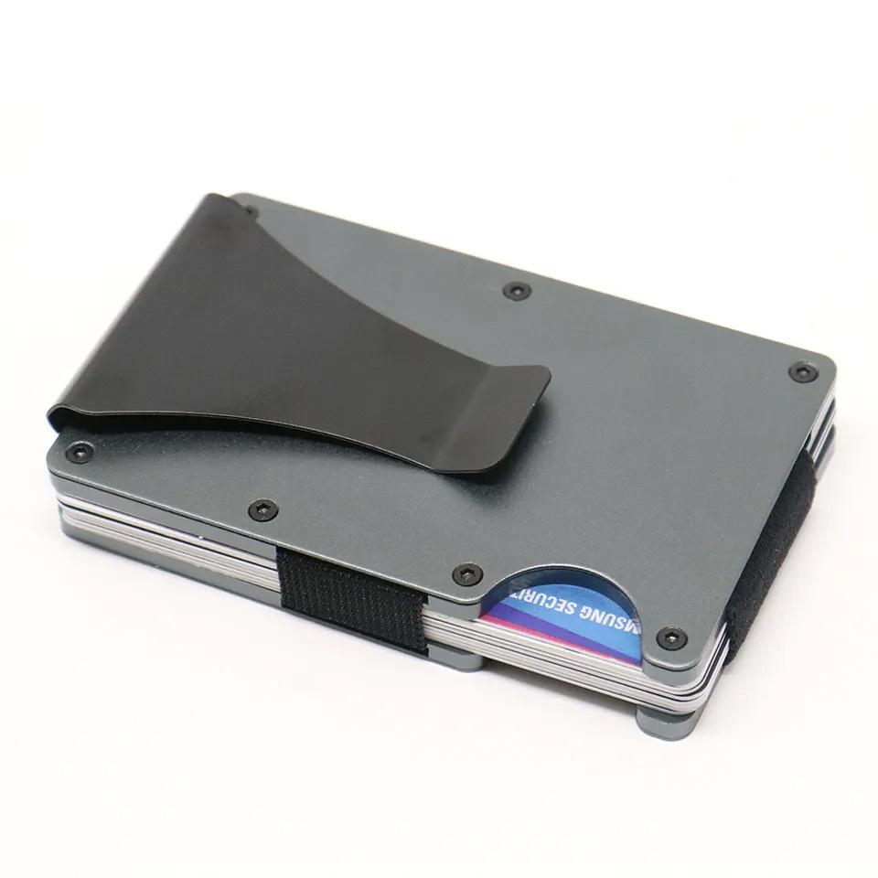 Aluminum Alloy RFID Anti-Theft Ultra-Thin Metal Card Holder Wallet for Men