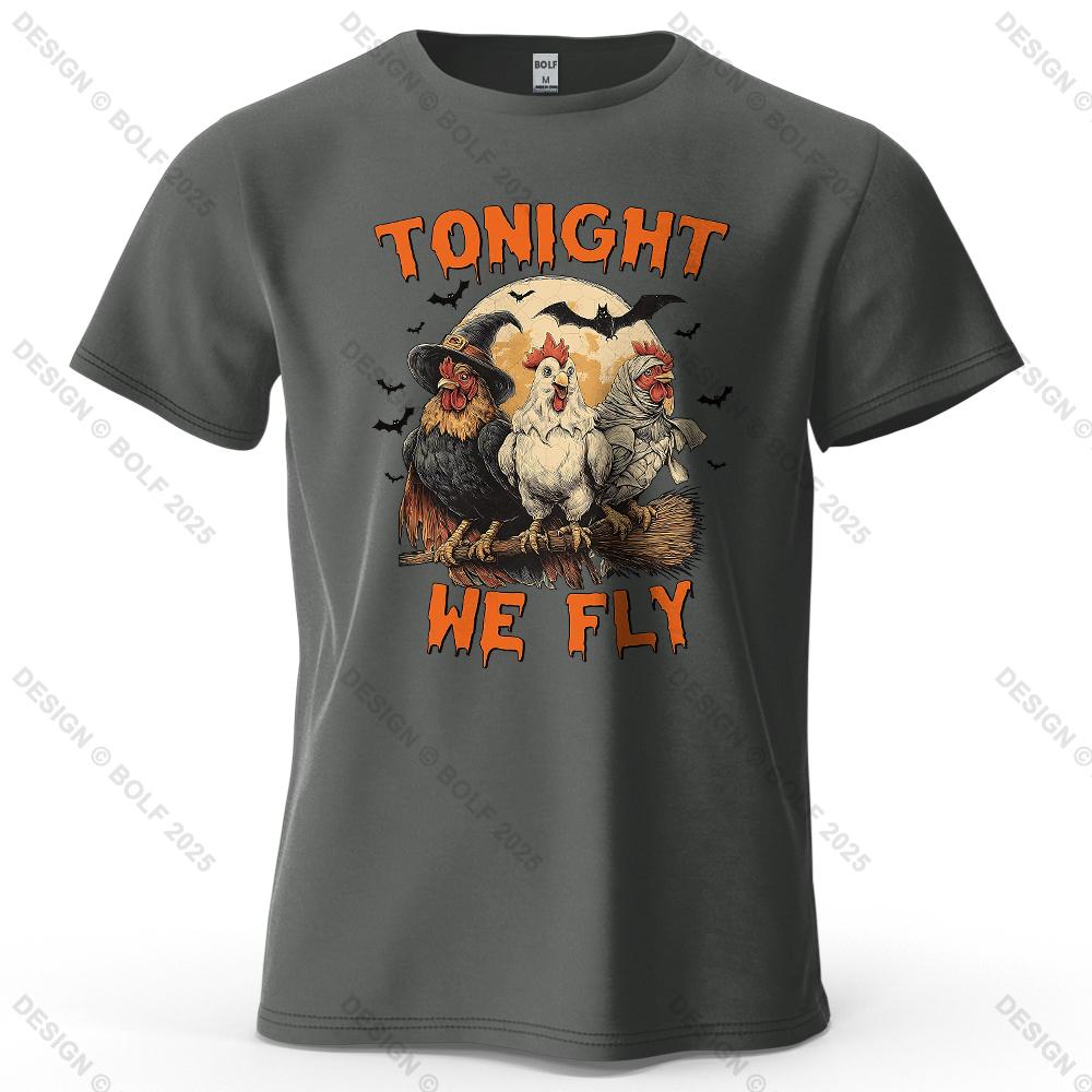 Witch Chicken Magic Printed Tshirt Cotton Loose Version Halloween Costume Printed Tshirt Womens Top Streetwear