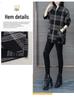 Women's Loose Plaid Hooded Jacket - 2025 Autumn/Winter Fashionable Zipper Cardigan