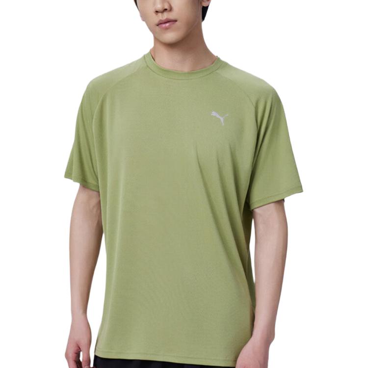 Puma Training Crew Neck Pullover Moisture-Wicking Sports Fitness Short Sleeve Quick-Dry T-Shirt Men Tops Light-Green 689521-40