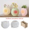 1Pc 3D Sunflower-Shaped Silicone Vase, Illustrator, Potted Plant Mold, Suitable For Diy Resin, Plaster And Clay Crafts