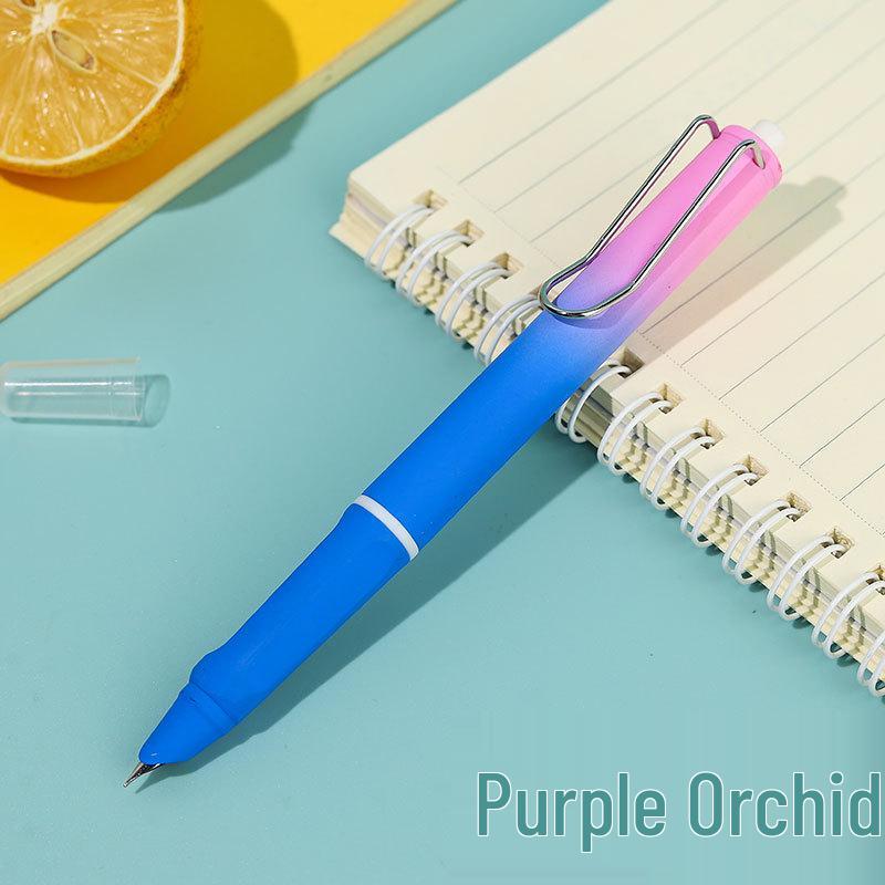 Ergonomic Student Pen with 0.38mm Tip & Replaceable Ink: Ideal for Learning, Calligraphy, and Homework