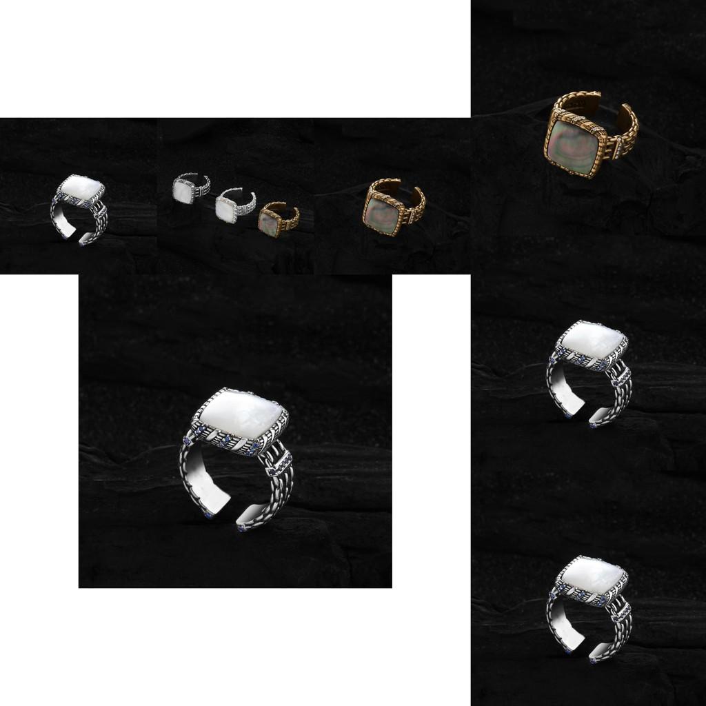 Minimalist Retro 925 Sterling Silver Square Ring For Women With Beautiful Cubic Zirconia