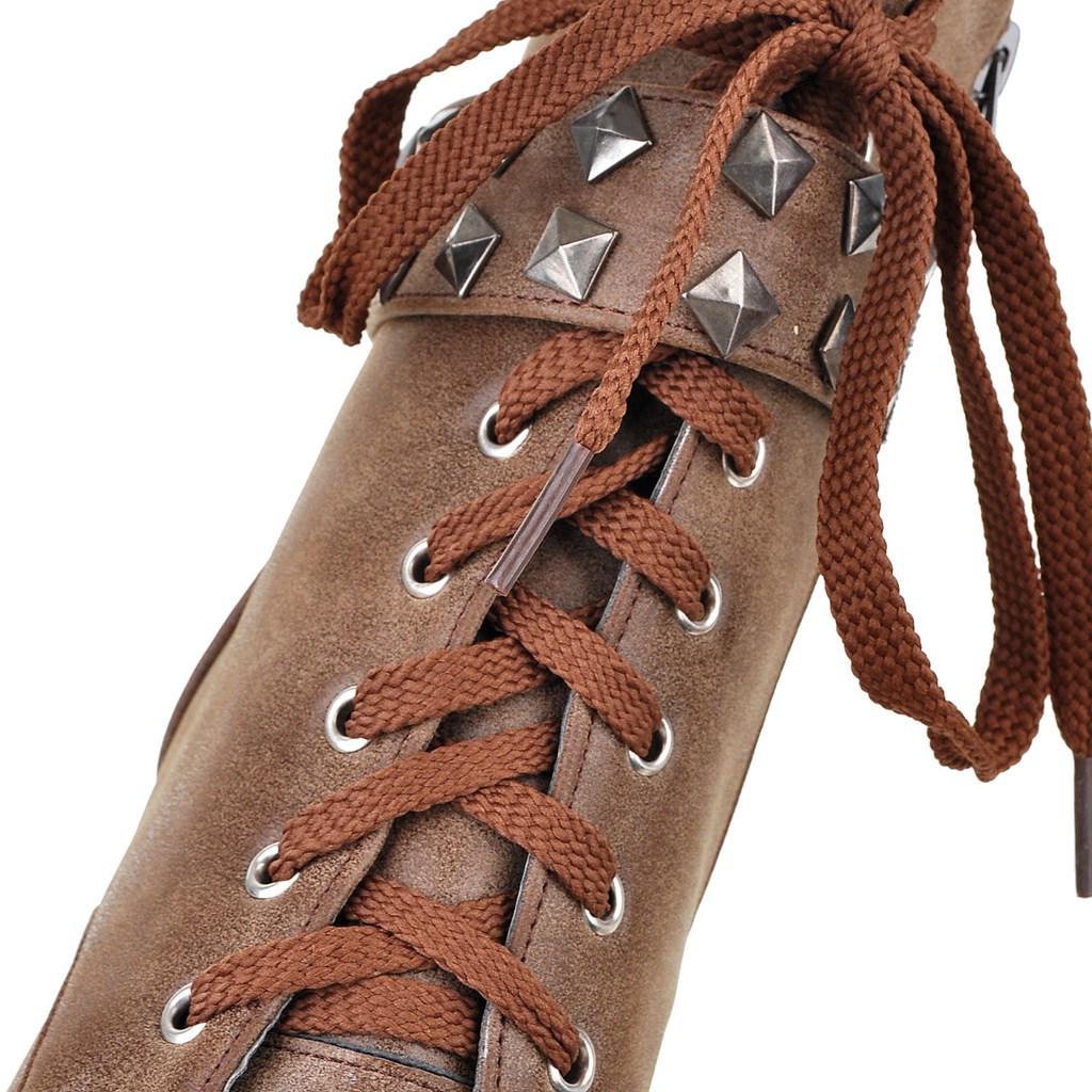 2026 Punk Dark Style Women's Chunky Heel Platform Boots with Rivets