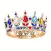 European Baroque Bridal Crown: Round Headdress for Weddings & Birthdays, Retro Hair Accessories