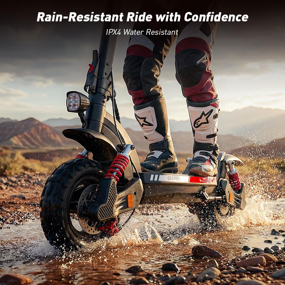 iScooter GX3 Pro Electric Scooter1200W 15.6Ah 11'' Off-Road Tires 25KM/H Max Speed 45KM+ Range Adult Electric Scooters