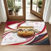 RB Leipzig Football Design Crystal Velvet Rug Soft Decorative Mat for Bedroom Entrance