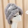 Korean Style Thickened Fashionable Cute Soft Plush Hat Cartoon Lion Dance Fisherman Hat Warm Ear Flap Rabbit Fur Knitted Hat