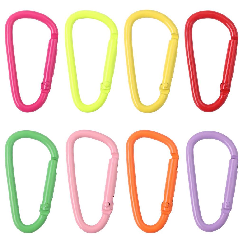 1-10 Stück Aluminium Sprühlackiert Ovalbahn Kletterverschluss Karabiner für Schlüssel Tasche Zubehör