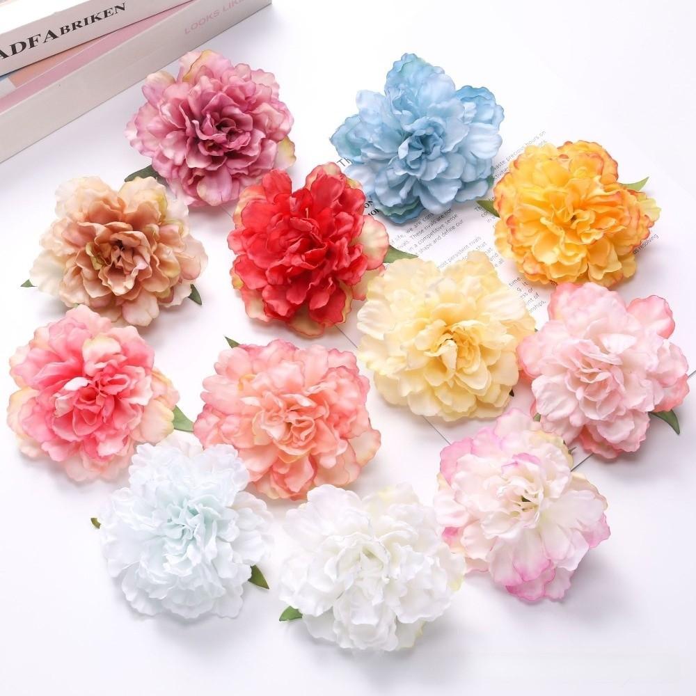 3D Design Artificial Flower Head Hand Moisturizing Anti-UV Simulation Peony Real Touch Artificial Artificial Flower
