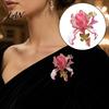 Delicate Luster Pin Iris Butterfly Brooch, Retro Enamel Flower Fairy Lapel Pin, Oxidation Resistant Brooch Vintage Style for Women Coat Dress