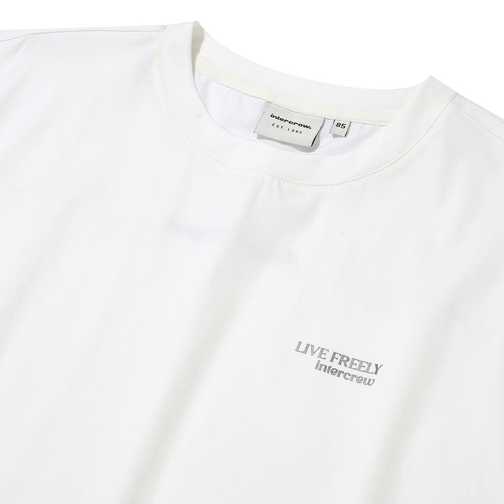INTERCREW Women'S Material Mix Cooling T-Shirt White Ita2Xm55Awh
