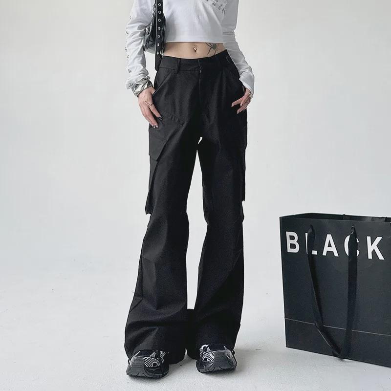 

Женский осенний ретро-комбинезон с широкими штанинами и расклешенным кроем — талия средне-высокая, свободный и повседневный