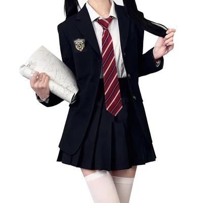 AOTYP High School Girl Blazer and with Graduation Size L Uniform, Cosplay, 5-Piece Set, Skirt, Badge, Suit, Halloween, Cosplay, Events, Costume,