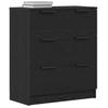 Sideboard in Black Oak Look 60 x 30 x 70 cm Engineered Wood