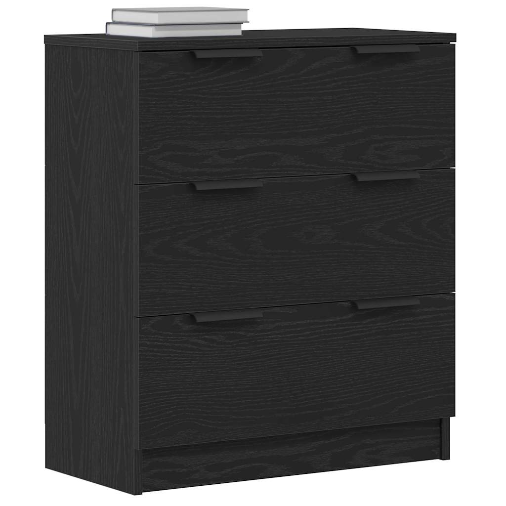 Sideboard in Black Oak Look 60 x 30 x 70 cm Engineered Wood