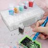64 Fächer Transparente Kunststoff Aufbewahrungsbox für Diamond Painting Strasssteine Perlen Organizerbox für Perlen Schmuck Basteln & Nagelkunst
